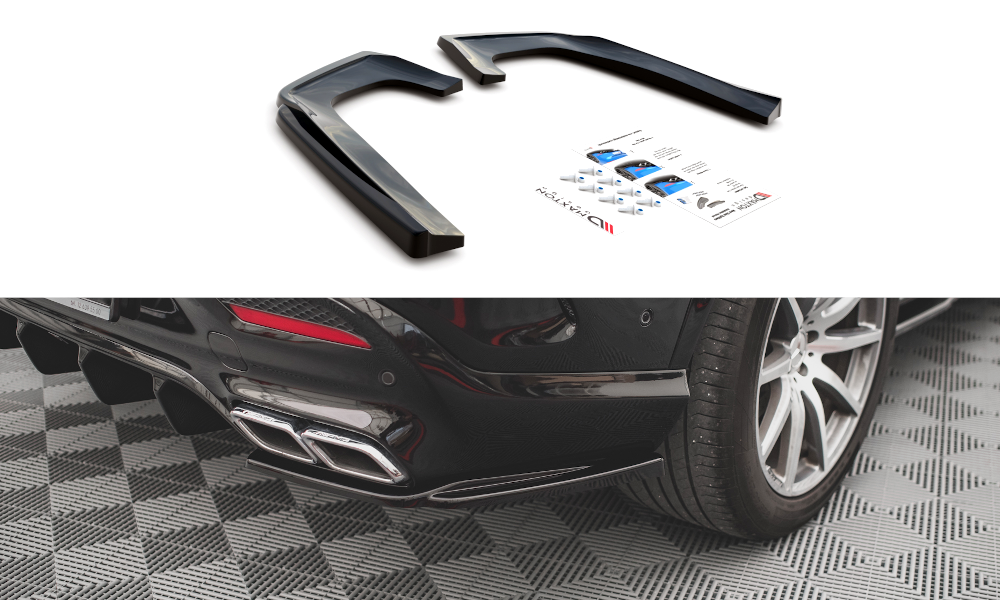 Heck Ansatz Flaps Diffusor V.1 für Mercedes-Benz GLE Coupe 63 AMG C292 Carbon Look