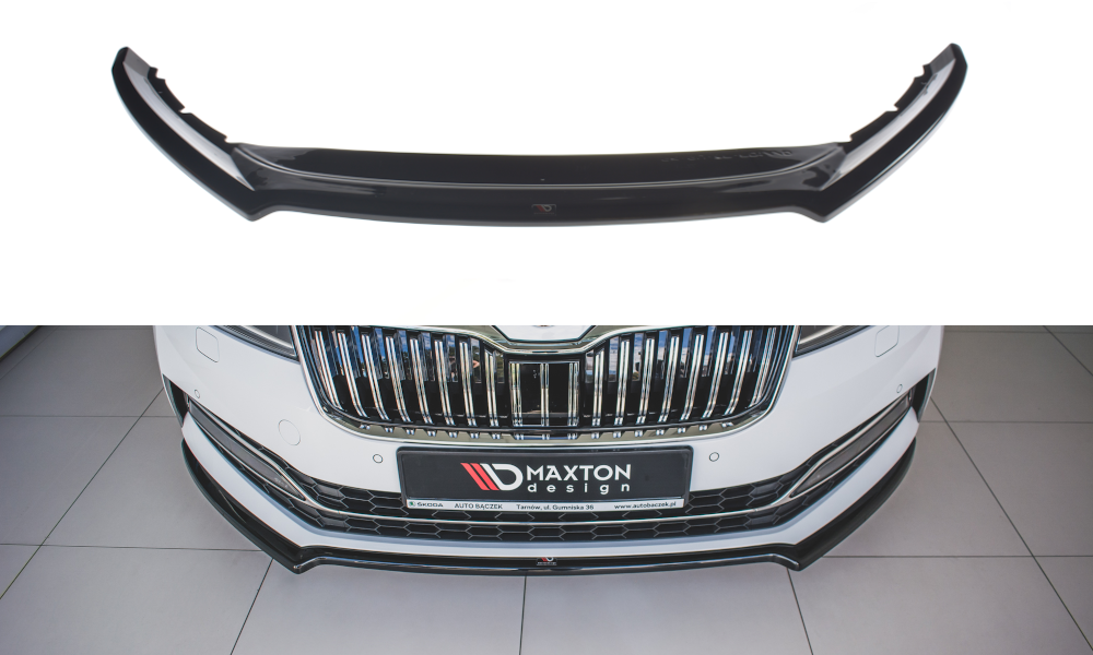 Front Ansatz V.1 für Skoda Superb Mk3 FL Carbon Look