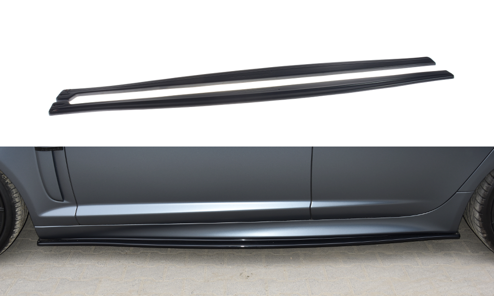 Seitenschweller Ansatz für JAGUAR XF- R schwarz Hochglanz