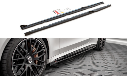 Seitenschweller Ansatz für V.2 für Mercedes-AMG C 63 AMG Coupe C205 Facelift Carbon Look