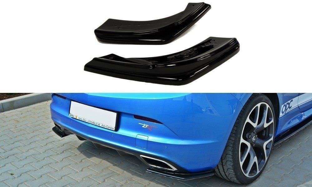 Heck Ansatz Flaps Diffusor für OPEL ASTRA J OPC / VXR schwarz matt