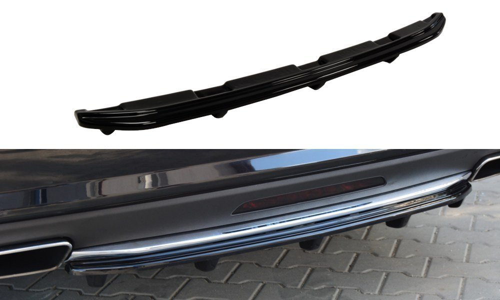 Mittlerer Diffusor Heck Ansatz für MERCEDES CLS C218 DTM LOOK AMG LINE schwarz matt