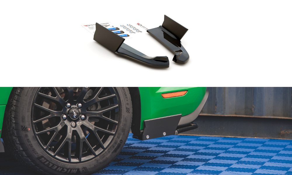 Heck Ansatz Flaps Diffusor +Flaps für V.1 Ford Mustang GT Mk6 Facelift