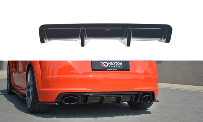 Diffusor Heck Ansatz für Audi TT RS 8S schwarz Hochglanz