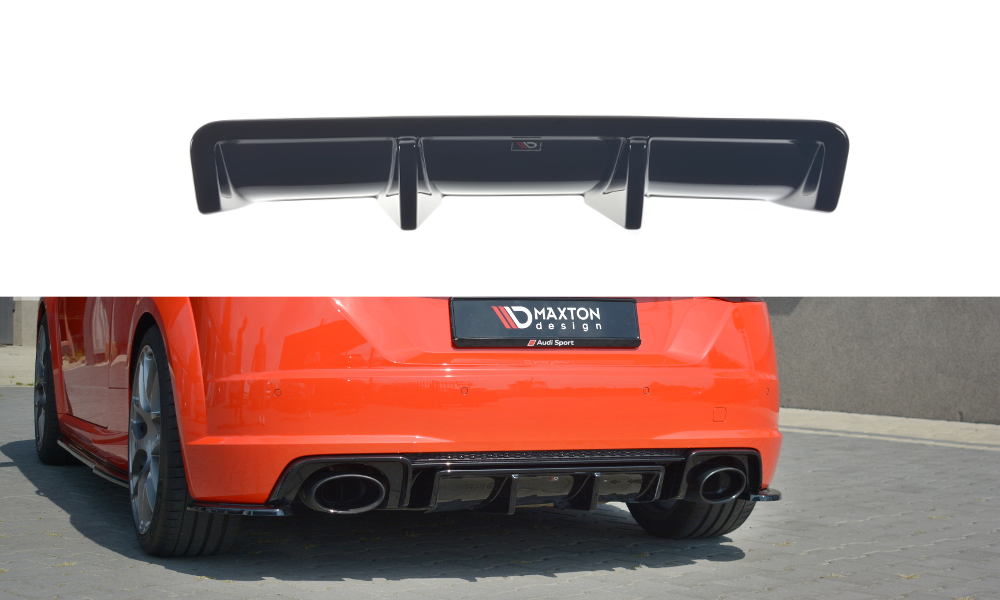Diffusor Heck Ansatz für Audi TT RS 8S schwarz matt