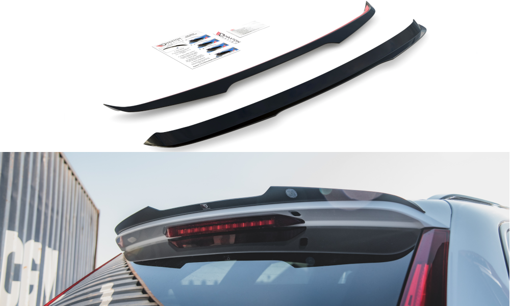Spoiler CAP für Volvo XC60 Mk2 R-Design schwarz Hochglanz