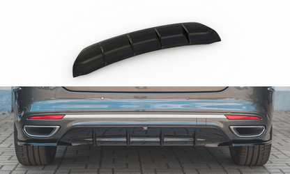 Diffusor Heck Ansatz für Ford Mondeo Vignale Mk5 Facelift schwarz Hochglanz