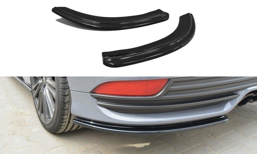 Heck Ansatz Flaps Diffusor für FORD FOCUS 3 ST Facelift schwarz matt