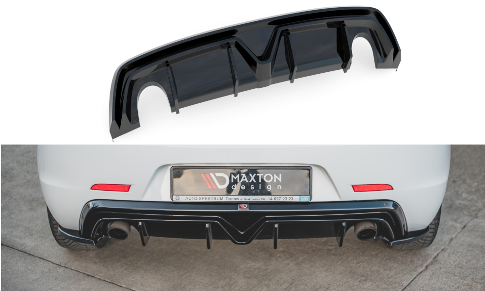 Diffusor Heck Ansatz für Alfa Romeo Giulietta Facelift (Auspuff On Beiden Seiten Version)