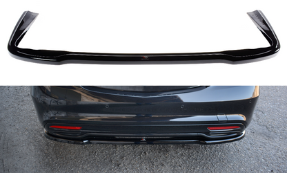 Mittlerer Diffusor Heck Ansatz für Mercedes S-KLASSE AMG-LINE W222 Carbon Look