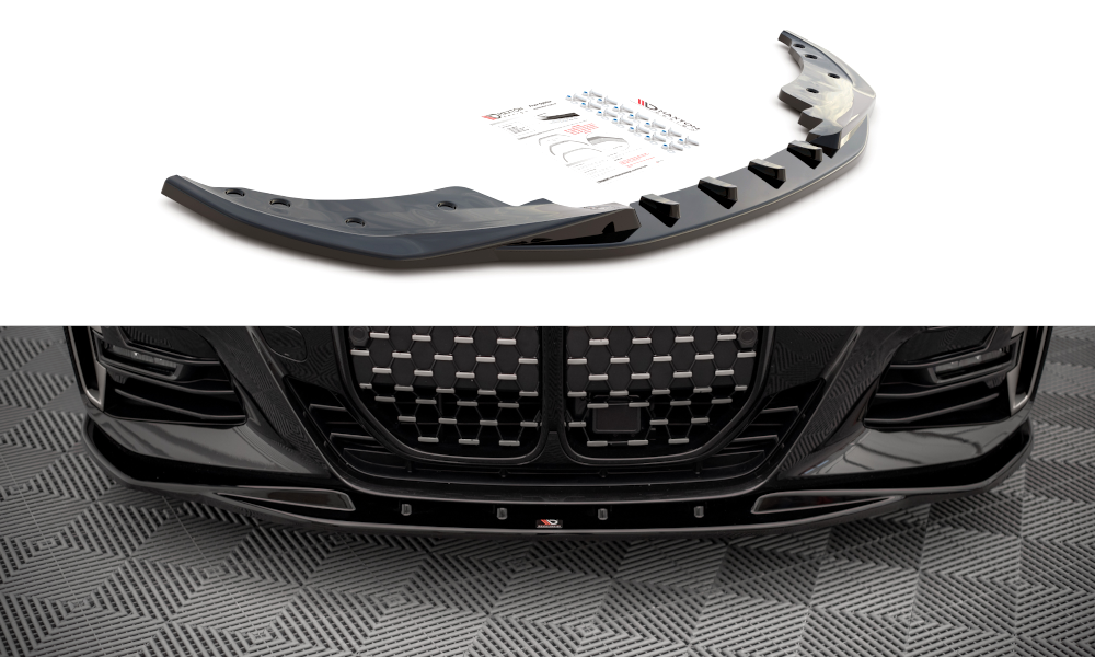 Front Ansatz V.1 für BMW 4er M-Paket G22 schwarz Hochglanz