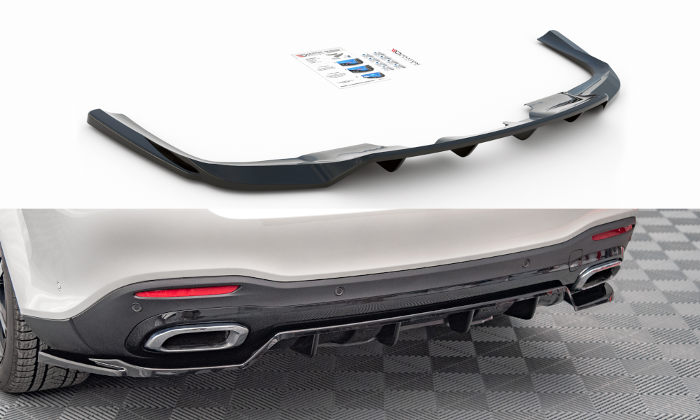 Mittlerer Diffusor Heck Ansatz DTM Look für Mercedes-Benz GLS AMG-Line X167 Carbon Look