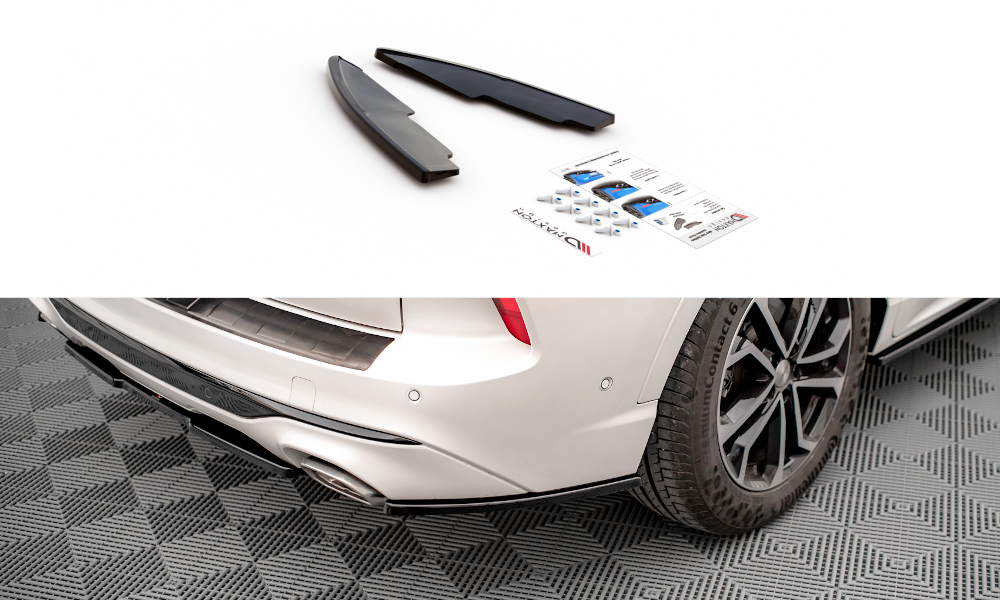 Heck Ansatz Flaps Diffusor für Ford Kuga ST-Line Mk3 schwarz Hochglanz
