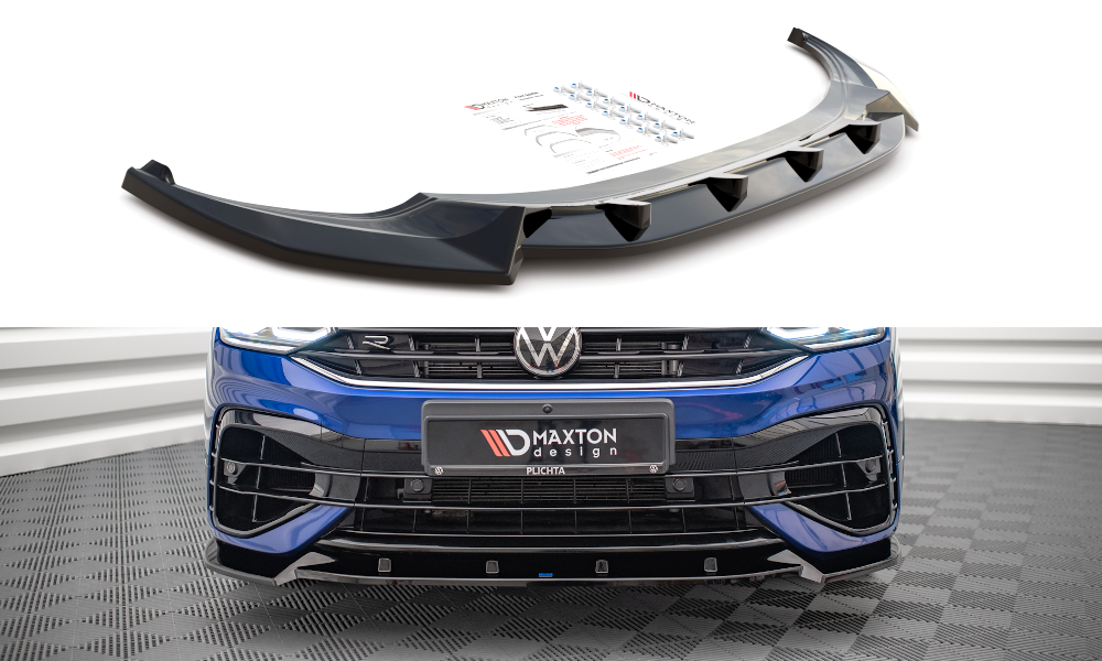 Front Ansatz V.2 für Volkswagen Tiguan R Mk2 Facelift schwarz Hochglanz