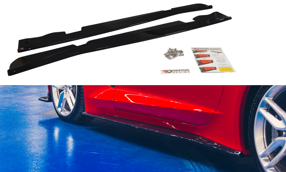 Seitenschweller Ansatz für CHEVROLET CORVETTE C7 Carbon Look