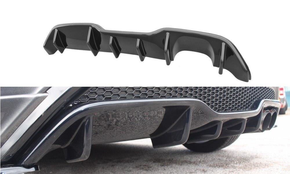 Diffusor Heck Ansatz für Ford Fiesta Mk7 ST Facelift schwarz matt