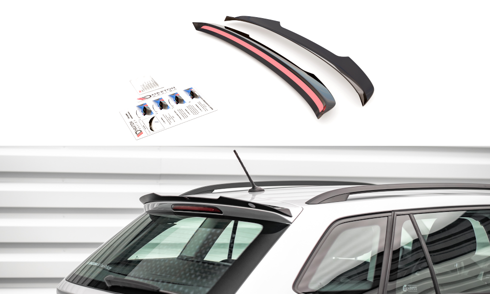 Spoiler CAP für Skoda Fabia Combi Mk3 schwarz Hochglanz