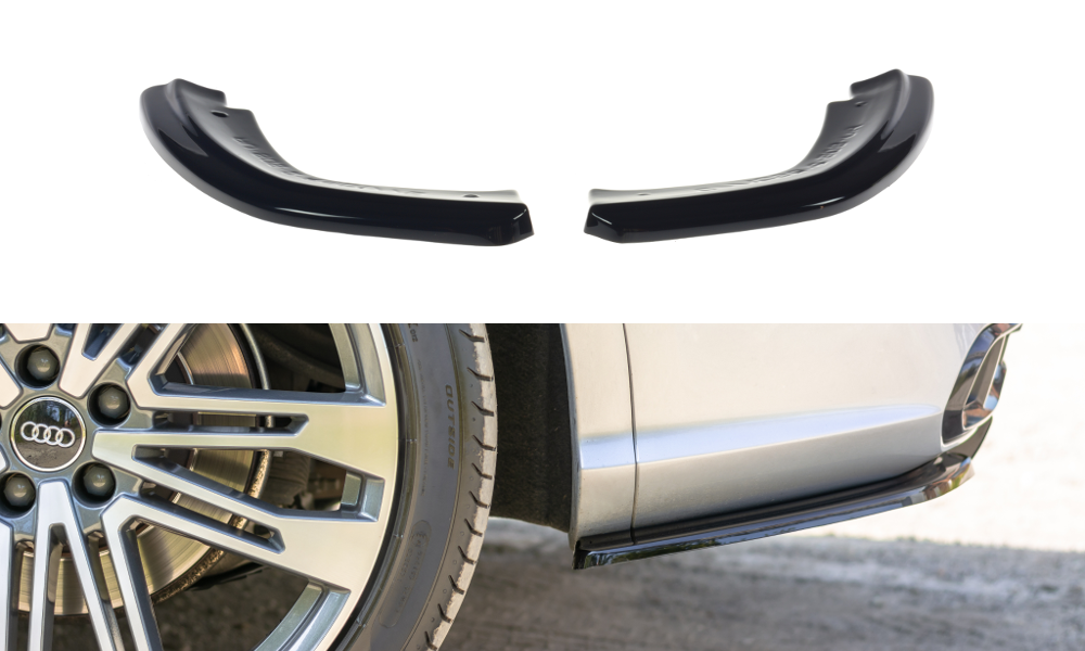 Heck Ansatz Flaps Diffusor für Audi SQ5/Q5 S-line MkII schwarz matt