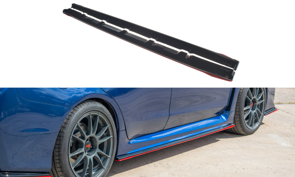 Seitenschweller Ansatz für V.2 für SUBARU WRX STI schwarz matt