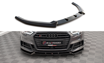 Front Ansatz V.1 für Audi S3 Sportback 8V Facelift schwarz Hochglanz
