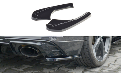 Heck Ansatz Flaps Diffusor für Audi RS3 8V FL Sportback Carbon Look