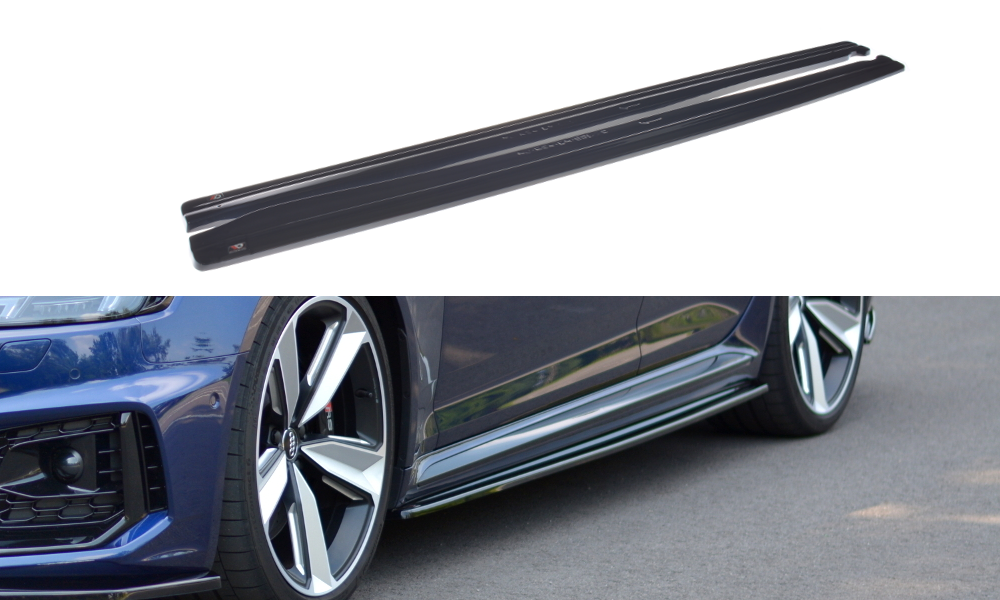 Seitenschweller Ansatz für Audi RS4 B9  schwarz matt