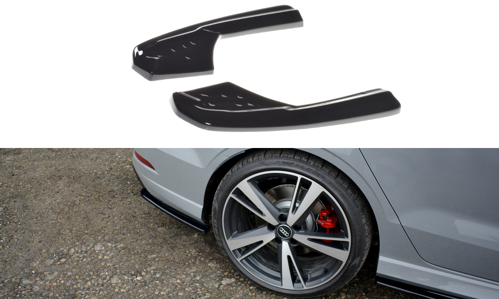 Splitter / Diffusor Heck Ansatz für Audi RS3 8V FL Limousine Carbon Look