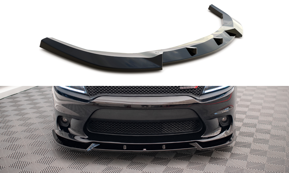 Front Ansatz V.2 für Dodge Charger SRT Mk7 Facelift schwarz Hochglanz