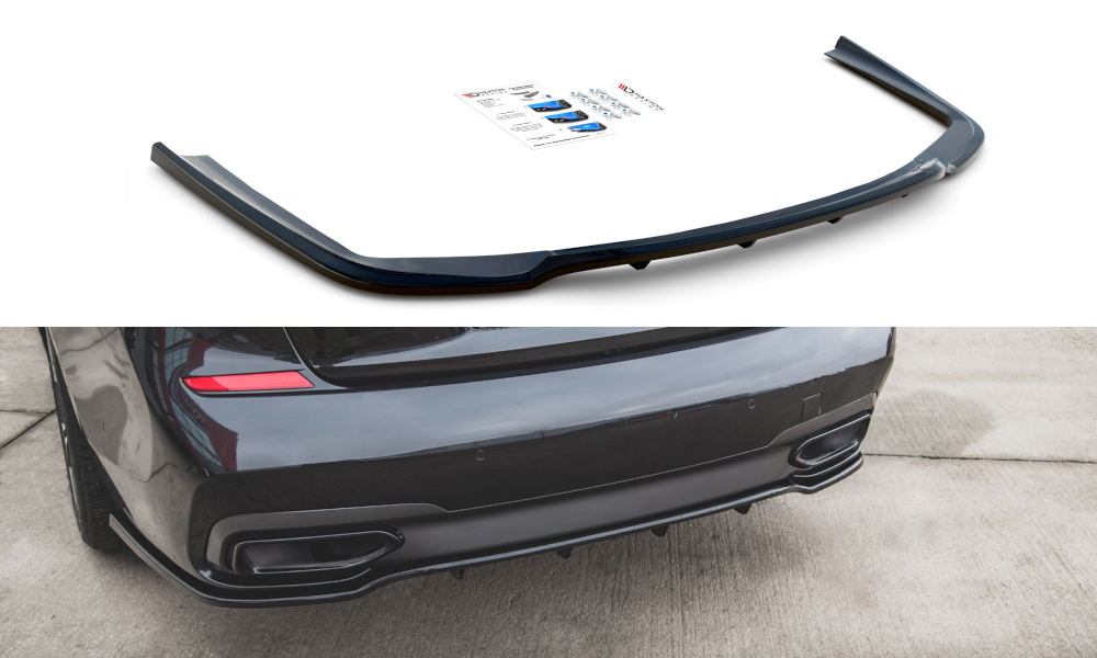 Mittlerer Diffusor Heck Ansatz DTM Look für BMW 7 M-Paket G11 schwarz Hochglanz