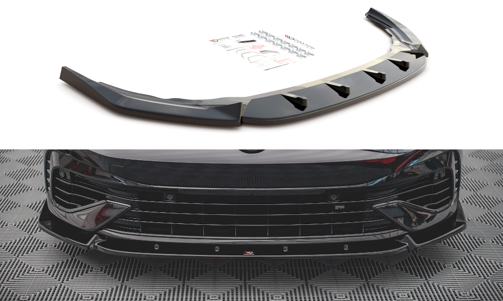 Front Ansatz V.2 für Volkswagen Golf R Mk8 schwarz matt