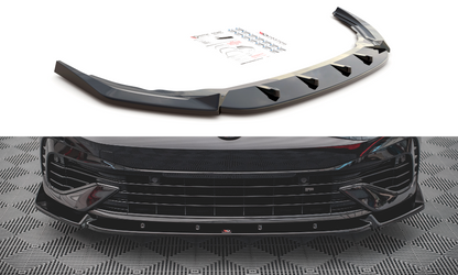 Front Ansatz V.2 für Volkswagen Golf R Mk8 schwarz Hochglanz