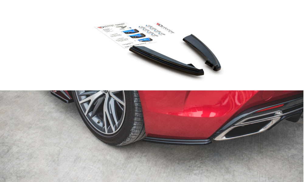 Heck Ansatz Flaps Diffusor für Lexus LC 500 schwarz matt