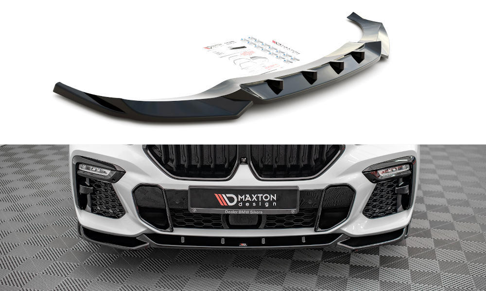 Front Ansatz V.1 für BMW X6 M-Paket G06 schwarz matt
