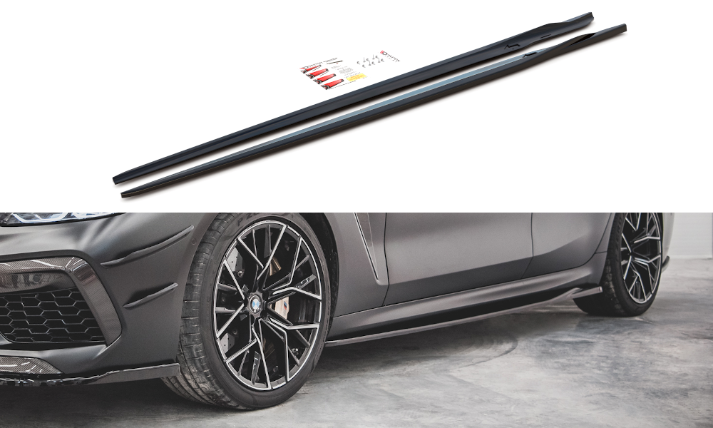 Seitenschweller Ansatz für V.2 für BMW M8 Gran Coupe F93 / 8 Gran Coupe M-Paket G16 schwarz matt