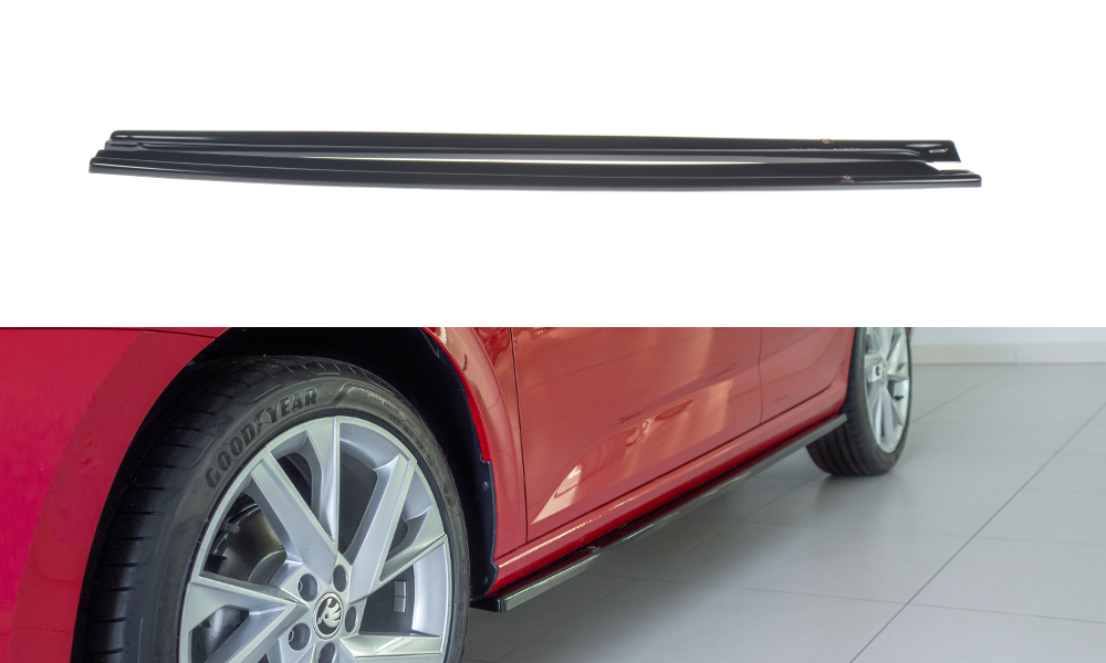 Seitenschweller Diffuser Skoda Scala schwarz matt
