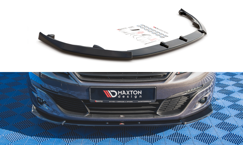 Front Ansatz V.2 für Peugeot 308 Mk2 Facelift schwarz Hochglanz