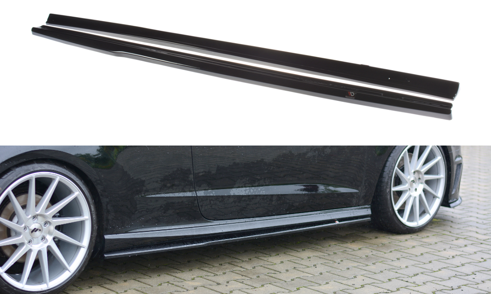 Seitenschweller Ansatz für Audi S3 / A3 S-Line 8V / 8V FL Hatchback Carbon Look