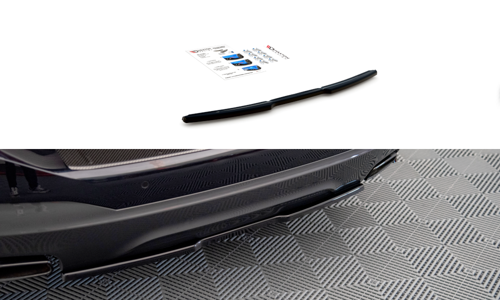 Mittlerer Diffusor Heck Ansatz für BMW 6er GT G32 M-Paket schwarz Hochglanz