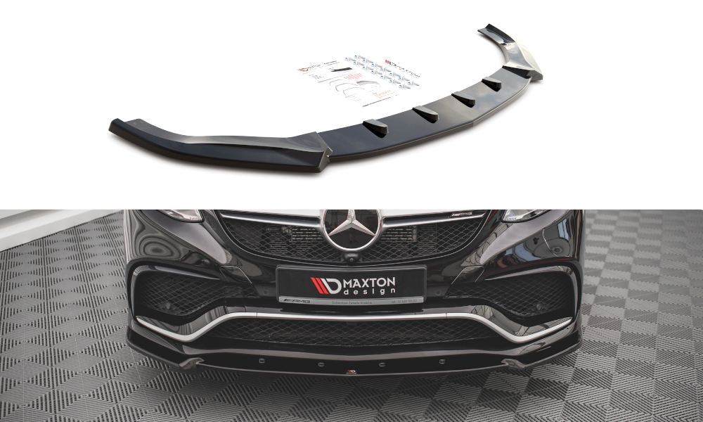 Front Ansatz V.1 für Mercedes-Benz GLE 63 AMG C292 schwarz Hochglanz