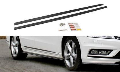Seitenschweller Ansatz für Vw Passat B7 R-Line schwarz matt