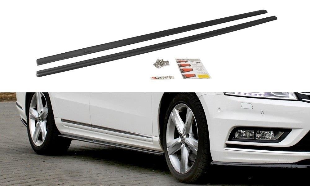 Seitenschweller Ansatz für Vw Passat B7 R-Line schwarz Hochglanz