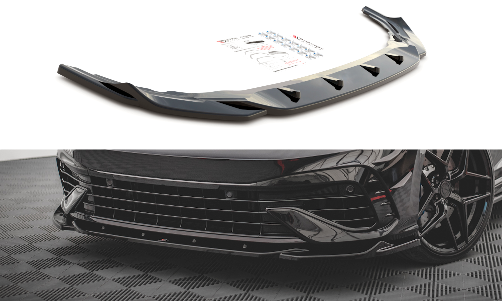 Front Ansatz V.4 für Volkswagen Golf R Mk8 schwarz matt
