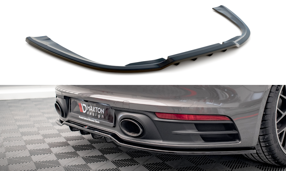 Mittlerer Diffusor Heck Ansatz DTM Look für Porsche 911 Carrera 4S 992 Carbon Look