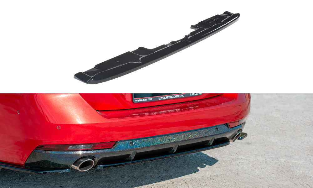 Mittlerer Diffusor Heck Ansatz für(ohne vertikale balken)  Peugeot 508 SW Mk2 Carbon Look