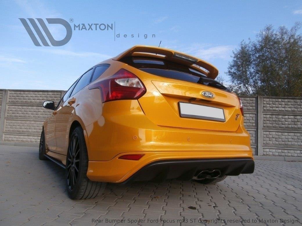 Diffusor Heck Ansatz für RS2015 LOOK FORD FOCUS MK3 ST (vor Facelift) Carbon Look