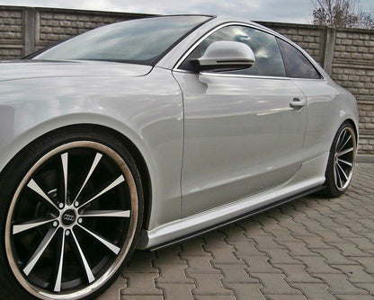 Seitenschweller Ansatz für Audi RS5 8T / 8T FL  schwarz Hochglanz