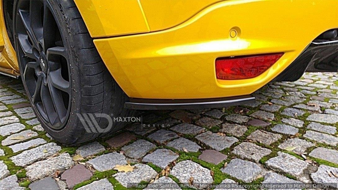 Heck Ansatz Flaps Diffusor für RENAULT MEGANE 3 RS schwarz matt