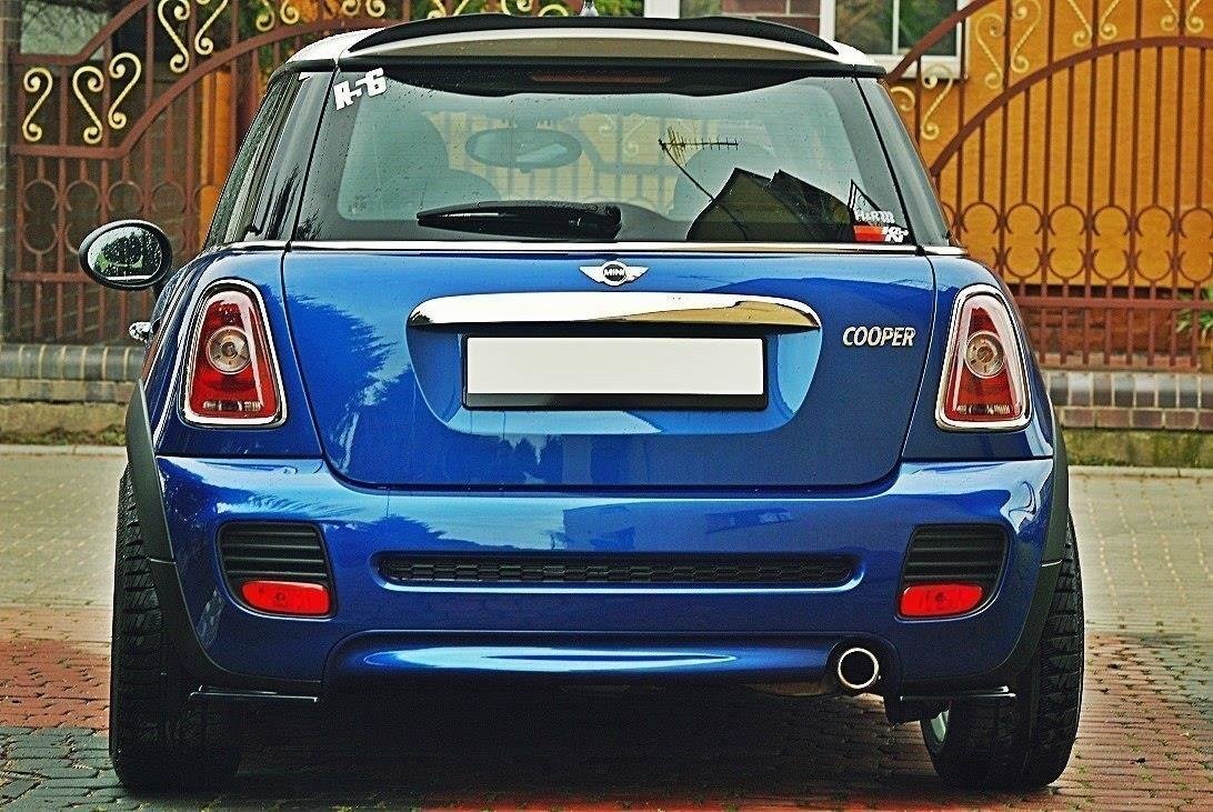 Heck Ansatz Flaps Diffusor für MINI COOPER R56 JCW schwarz matt