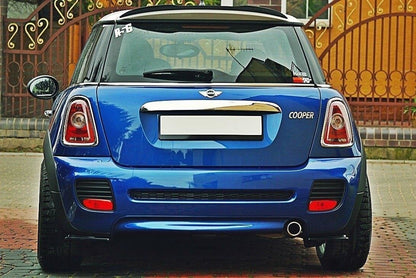 Heck Ansatz Flaps Diffusor für MINI COOPER R56 JCW schwarz matt