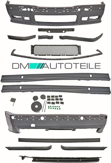 STOßSTANGE Bodykit KOMPLETT+ZUBEHÖR PASST FÜR ALLE BMW E36 MODELLE + M3 M PAKET